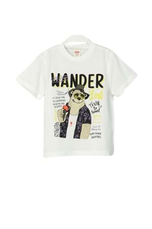 Wander Bear Baskılı Erkek Çocuk Tişört ve Şort Takımı