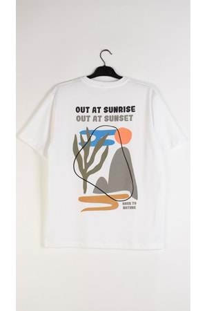 Önü Sırtı Baskılı Bisiklet Yaka Erkek Çocuk T-Shirt