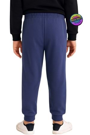 Unisex Çocuk Basic Renkli Eşofman Altı Pamuklu Rahat Kesim Jogger Model