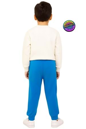 Unisex Çocuk Basic Renkli Eşofman Altı Pamuklu Rahat Kesim Jogger Model