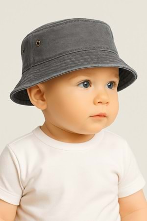 Yıkamalı Unisex Bebek Bucket Şapka