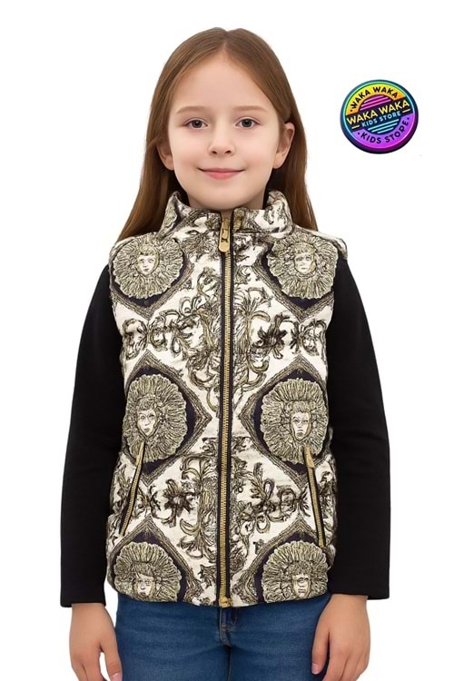 Kız Çocuk Cepleri Fermuarlı Şişme Yelek