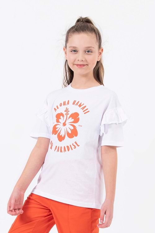 Çocuk Kız Tek Tişört D Hopi Kids - Oranj - 12-13 YAŞ