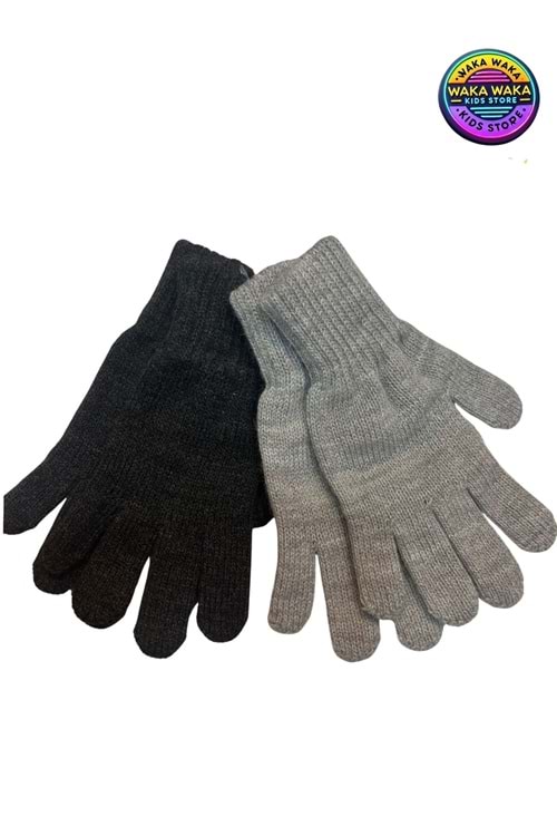 Unisex Çocuk Triko Eldiven 2’li Set – Sıcak Tutucu, Esnek Kışlık Eldiven