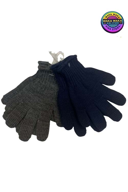 Unisex Çocuk Triko Eldiven 2’li Set – Sıcak Tutucu, Esnek Kışlık Eldiven