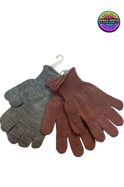 Unisex Çocuk Triko Eldiven 2’li Set – Sıcak Tutucu, Esnek Kışlık Eldiven