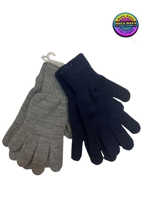 Unisex Çocuk Triko Eldiven 2’li Set – Sıcak Tutucu, Esnek Kışlık Eldiven