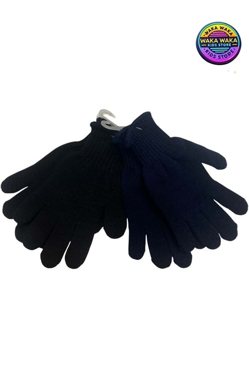 Unisex Çocuk Triko Eldiven 2’li Set – Sıcak Tutucu, Esnek Kışlık Eldiven
