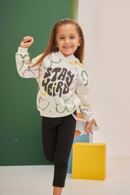 Hopi Kids Çocuk Kız Tek Sweat C - Beyaz - 4 YAŞ