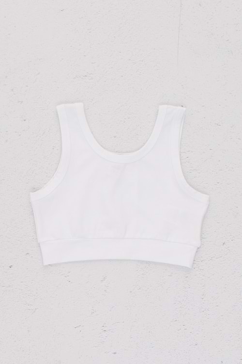 2701 ÇOCUK KIZ BADİ D - Beyaz - 9-10 YAŞ