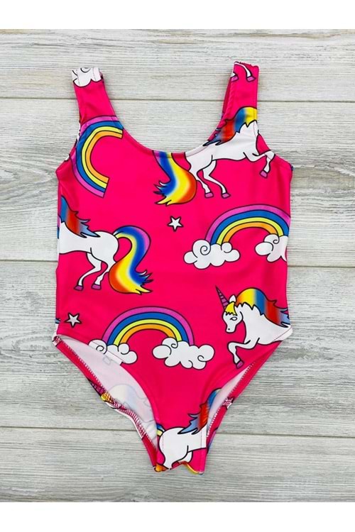 Hopi Kids Çocuk Kız Mayo Uni - Pembe - 5-6 YAŞ