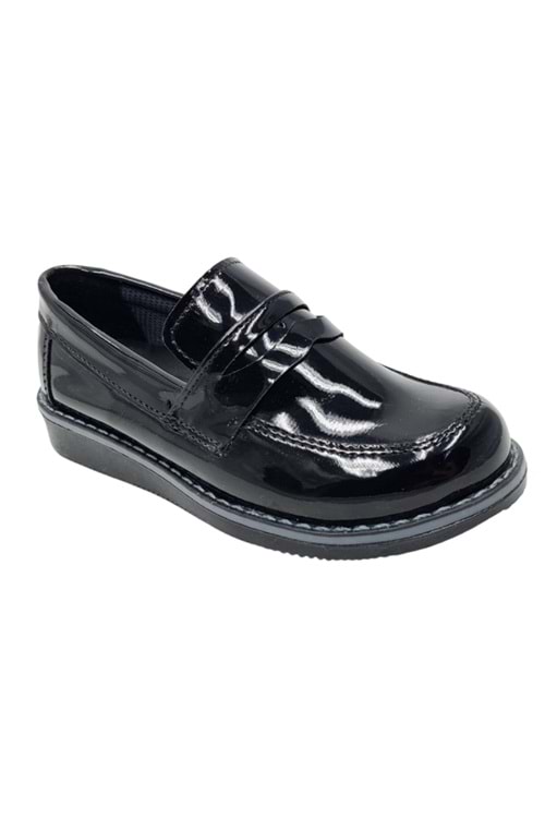 Siyah Rugan Erkek Çocuk Loafer Ayakkabı