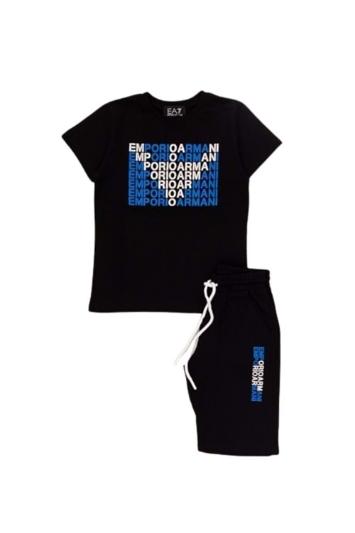 Çocuk Erkek Şortlu Takım A Y Hopi Kids - Siyah - 7 YAŞ