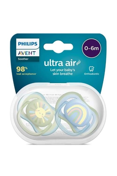Philips Avent Ultra Air Emzik 0-6 Ay 2'li Erkek Scf085-58