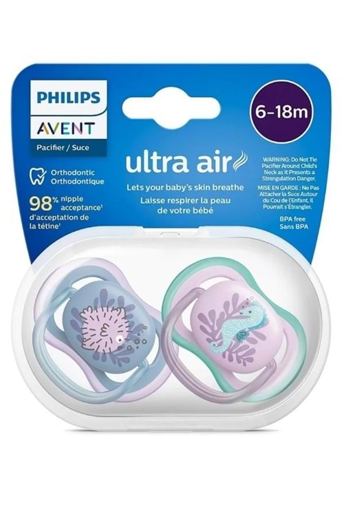 Philips Avent Ultra Air Emzik 6-18 Ay 2'li Kız Scf085-61