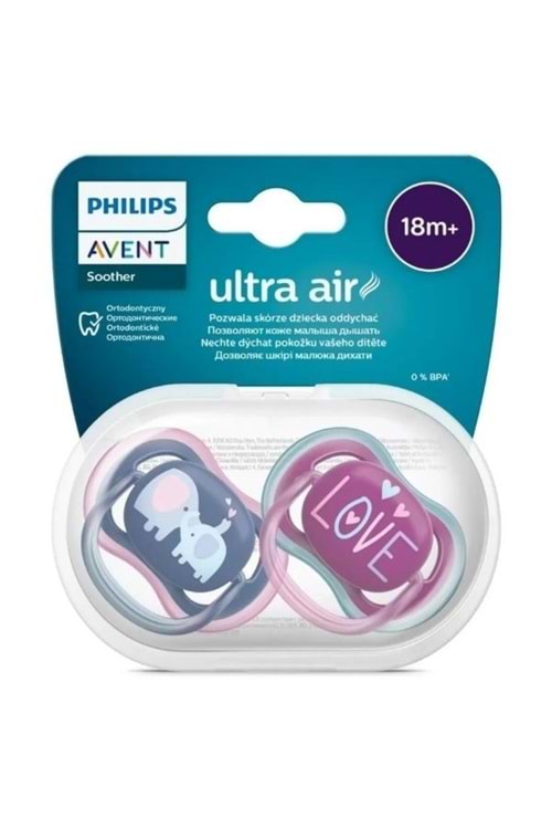 Philips Avent Ultra Air Emzik 18+ Ay 2Li Kız Scf349-22