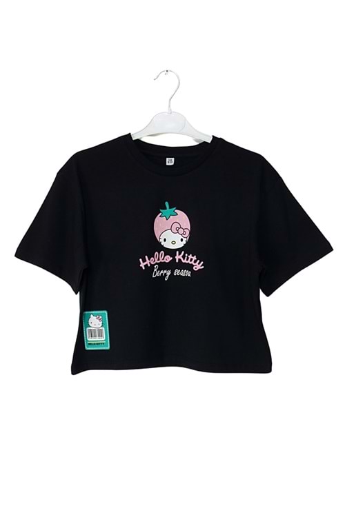 Hello Kitty Çilek Temalı Kız Çocuk Tişört