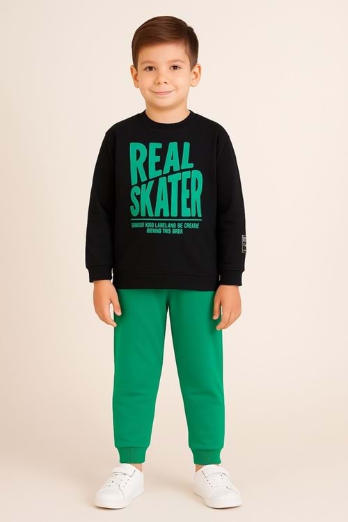 Erkek Çocuk Real Skater Baskılı Eşofman Takımı
