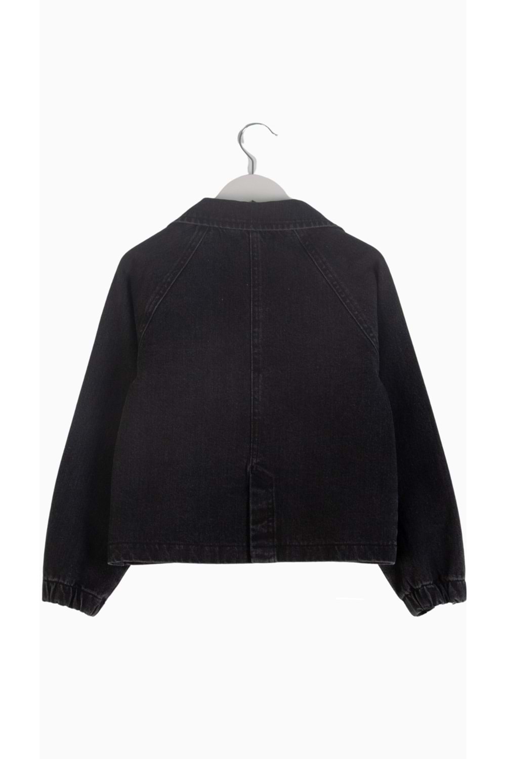 Kiraz Baskılı T-Shirt Önden Yırtmaçlı Şort Etek Crop Kot Ceketli Kız Çocuk Takım