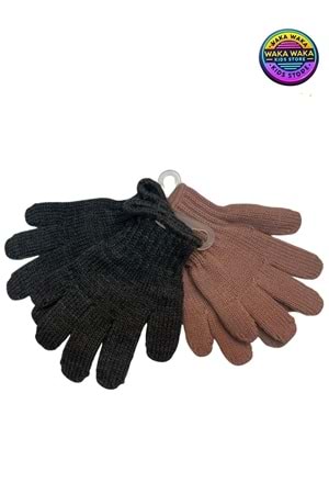 Unisex Çocuk Triko Eldiven 2’li Set – Sıcak Tutucu, Esnek Kışlık Eldiven