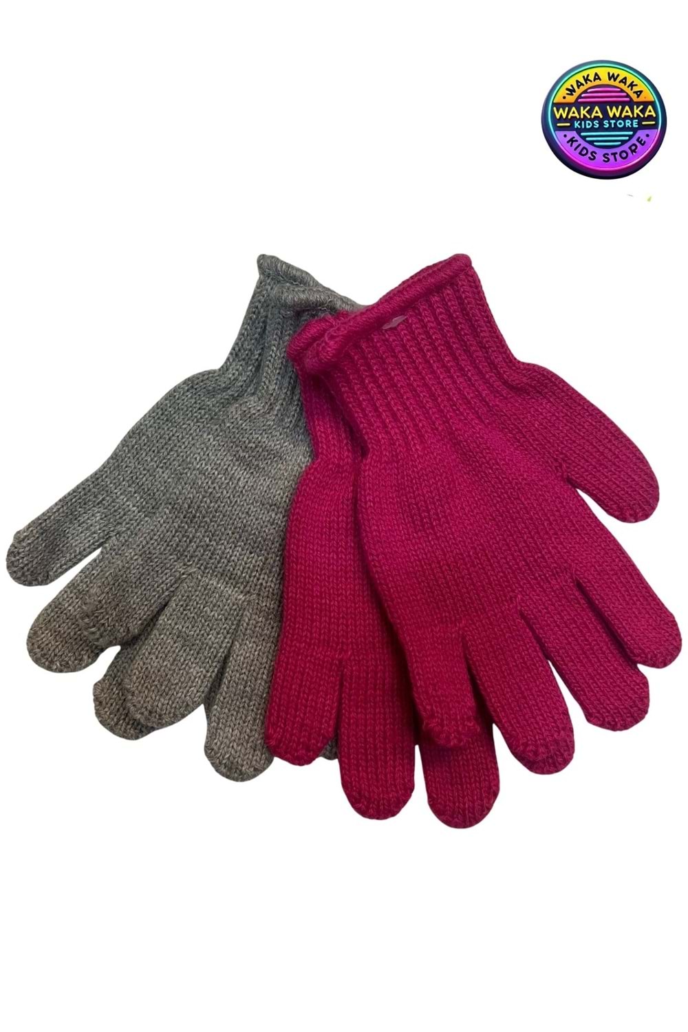 Unisex Çocuk Triko Eldiven 2’li Set – Sıcak Tutucu, Esnek Kışlık Eldiven