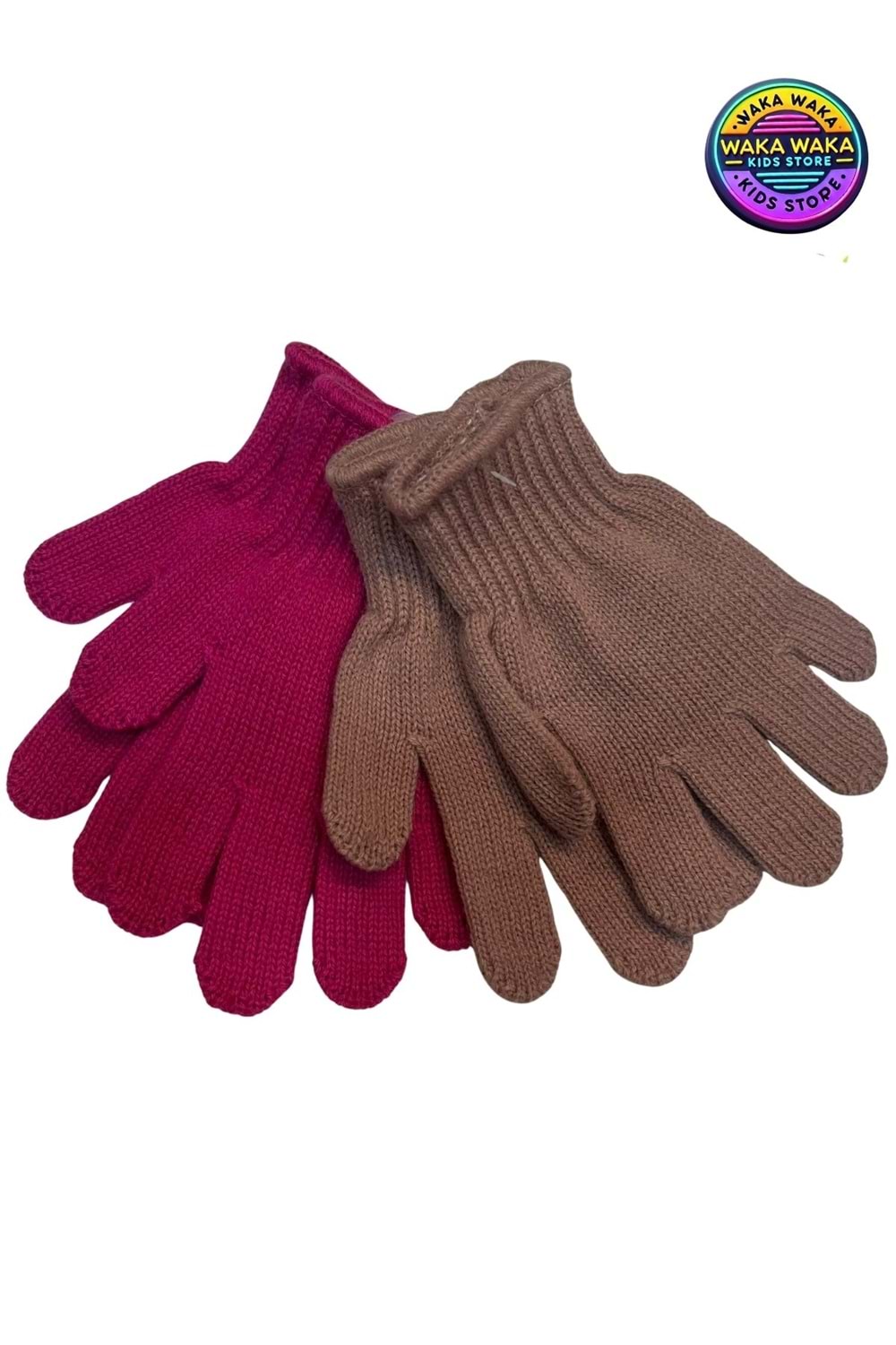 Unisex Çocuk Triko Eldiven 2’li Set – Sıcak Tutucu, Esnek Kışlık Eldiven