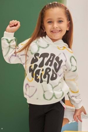 Hopi Kids Çocuk Kız Tek Sweat C - Beyaz - 5 YAŞ