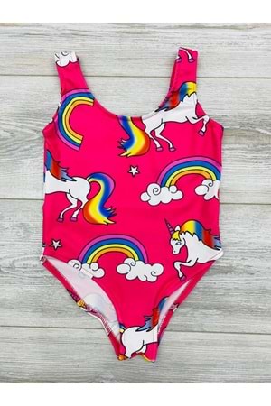 Hopi Kids Çocuk Kız Mayo Uni - Pembe - 4-5 YAŞ