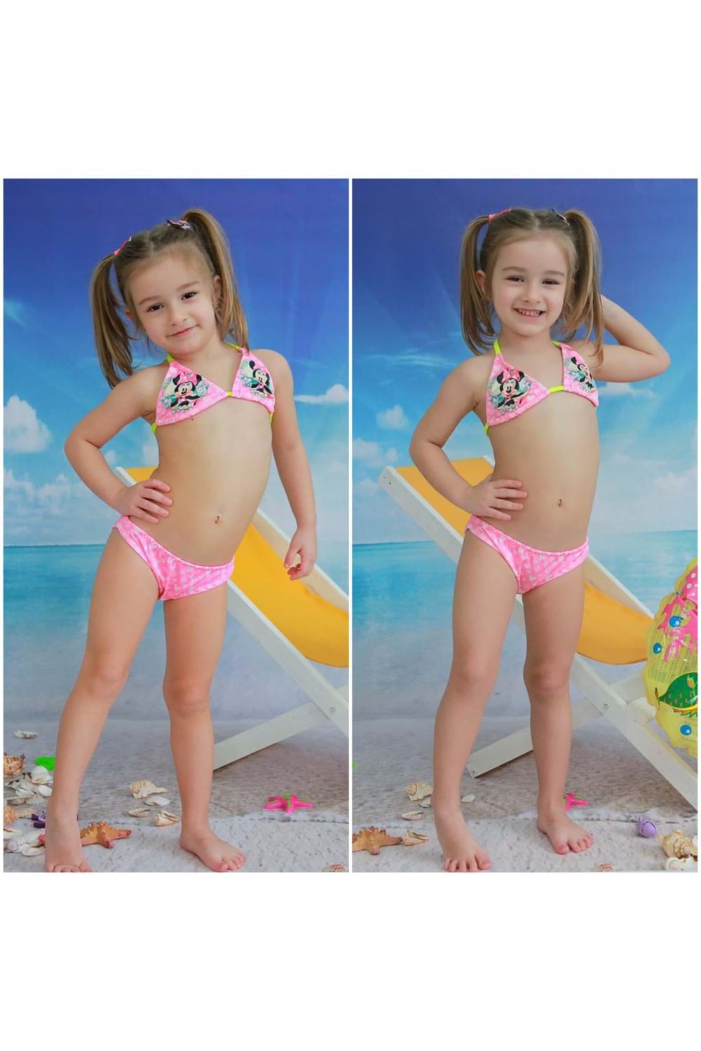 Hopi Kids Çocuk Bikini Miki - Pembe - 2 YAŞ