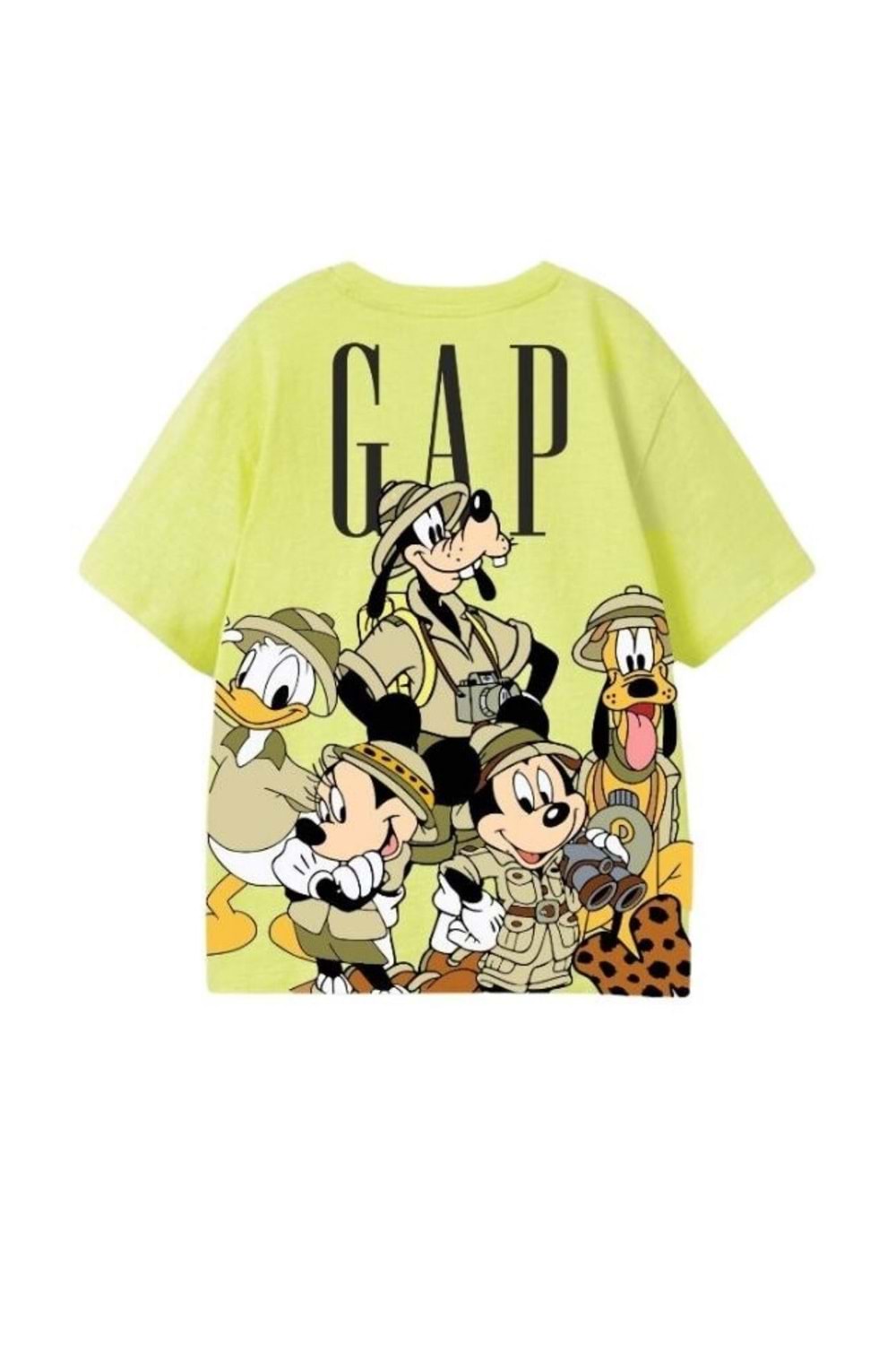 Önü Arkası Baskılı Bisiklet Yaka Alt Üst Takım - Sarı - 5-6 YAŞ