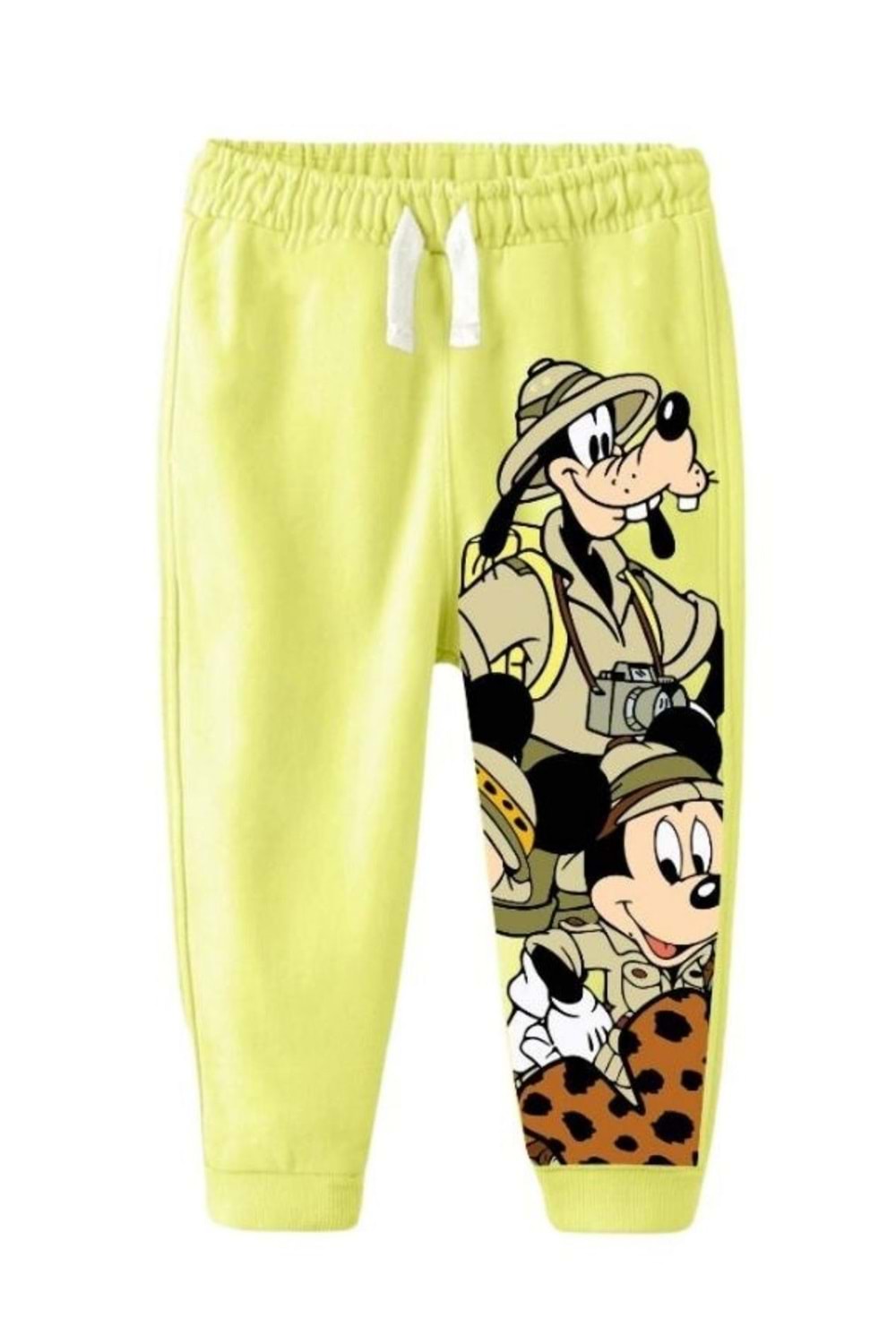 Önü Arkası Baskılı Bisiklet Yaka Alt Üst Takım - Sarı - 5-6 YAŞ