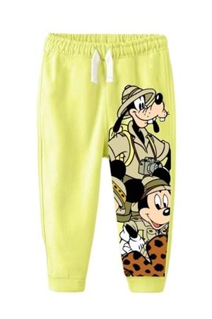 Önü Arkası Baskılı Bisiklet Yaka Alt Üst Takım - Sarı - 5-6 YAŞ