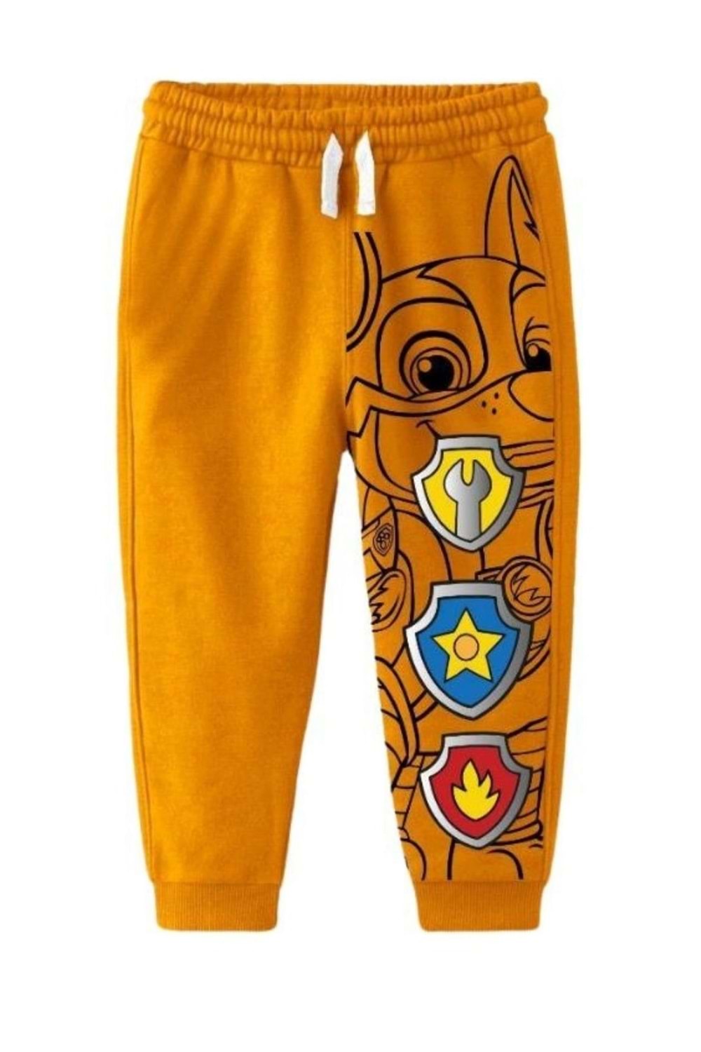 Önü Arkası Paw Patrol Baskılı Bisiklet Yaka Alt Üst Takım - Oranj - 3-4 YAŞ