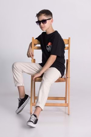 Bisiklet Yaka Summer Baskılı Pantolon Tşört Alt Üst Takım - 9-10 YAŞ