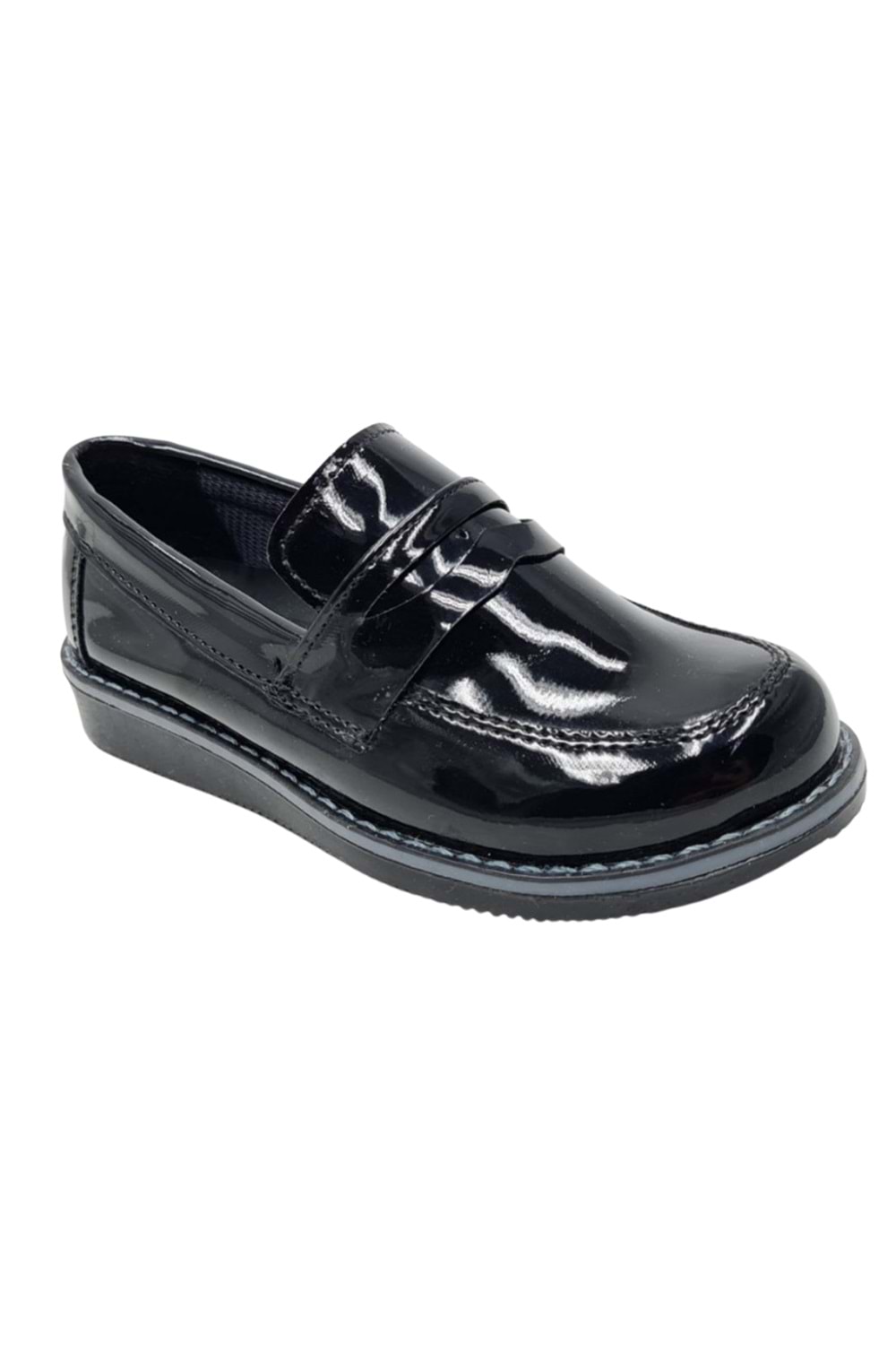 Siyah Rugan Erkek Çocuk Loafer Ayakkabı