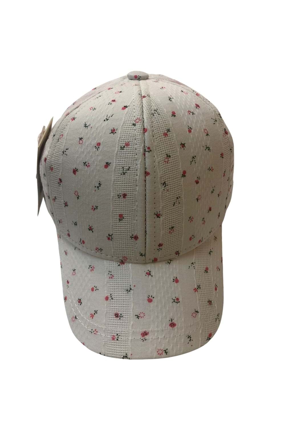 Minik Çiçek Desenli Kız Bebek Şapka