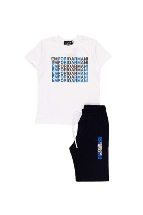 Çocuk Erkek Şortlu Takım A Y Hopi Kids - Beyaz - 4 YAŞ