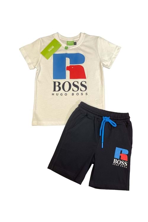 Çocuk Erkek Şortlu Takım B Y Hopi Kids - Beyaz - 10 YAŞ