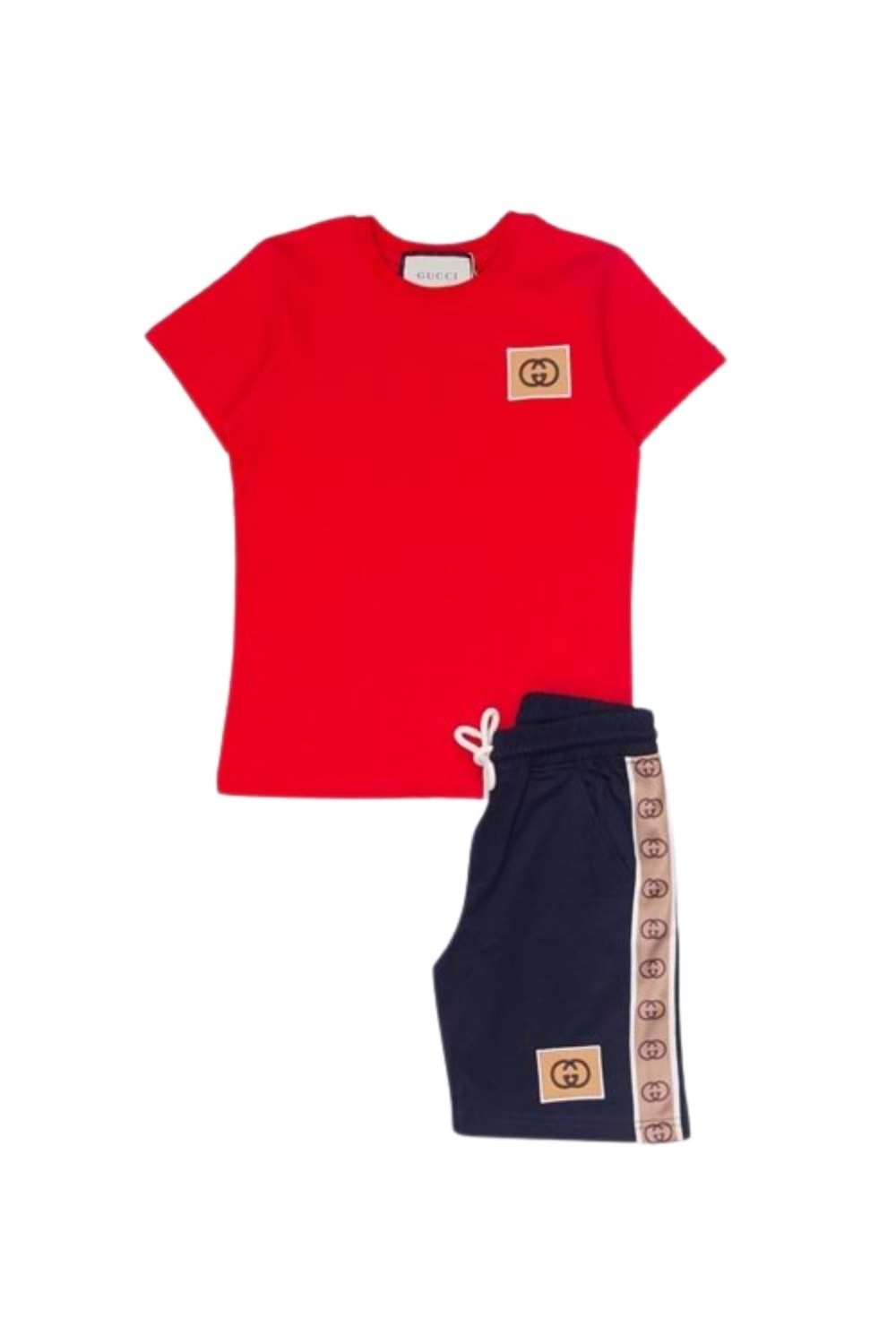Çocuk Erkek Şortlu Takım G Y Hopi Kids - Kırmızı - 5 YAŞ