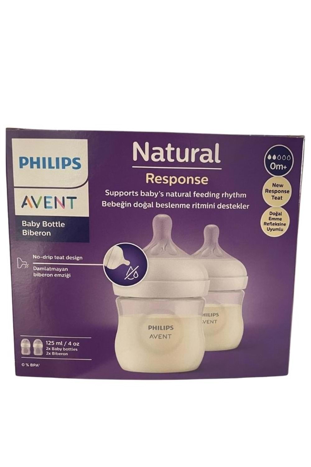 Natural Response PP 2'li Biberon Seti, 125 ml, 0 Ay ve Üstü,