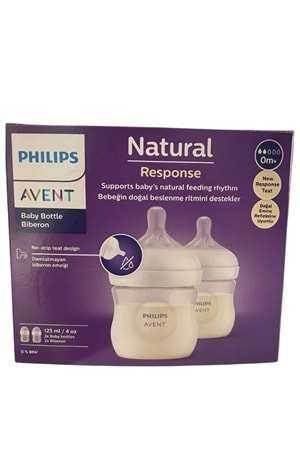 Natural Response PP 2'li Biberon Seti, 125 ml, 0 Ay ve Üstü,