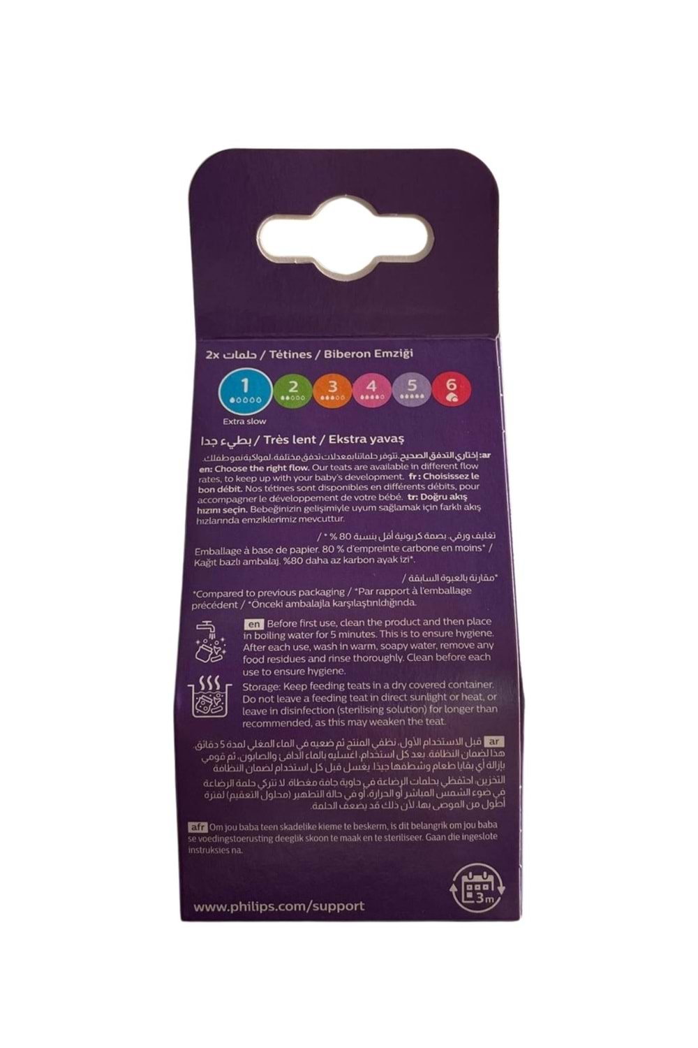 Philips Avent Natural Response Emzik No:1 | Yenidoğan Ekstra Yavaş Akış 2’li