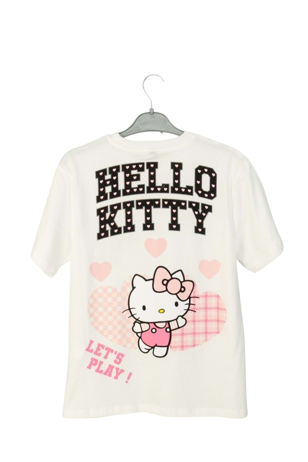 Hello Kitty Baskılı Beyaz Kız Çocuk Kısa Kollu Tişört
