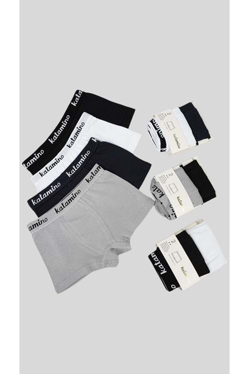 Ribana 2li Set Erkek Çocuk Boxer Set - Lacivert-Beyaz