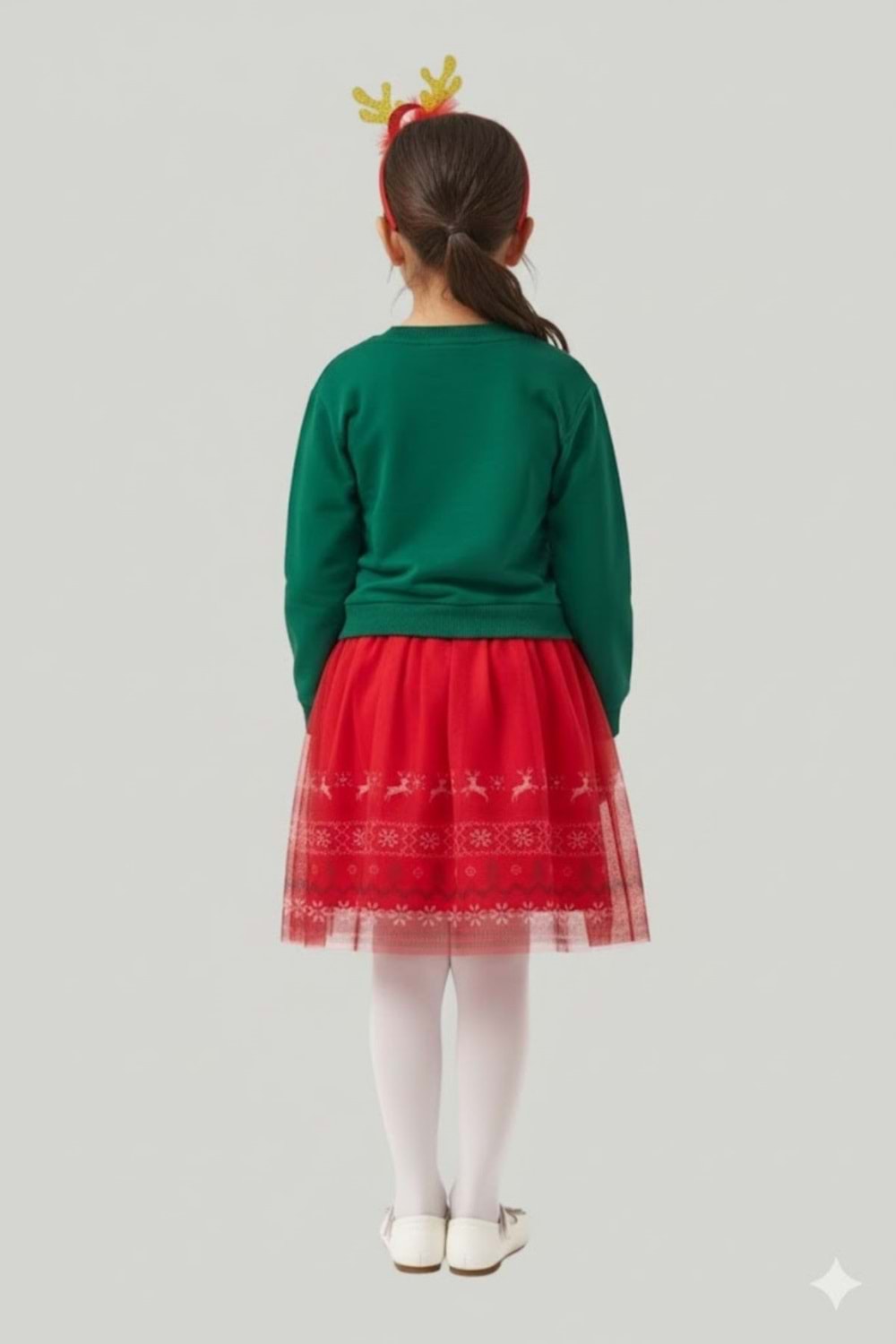 Yılbaşı Temalı Kız Çocuk Elbise ve Taç Seti