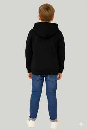 İçi Kürklü Kapüşonlu Fermuarlı Erkek Çocuk Sweatshirt