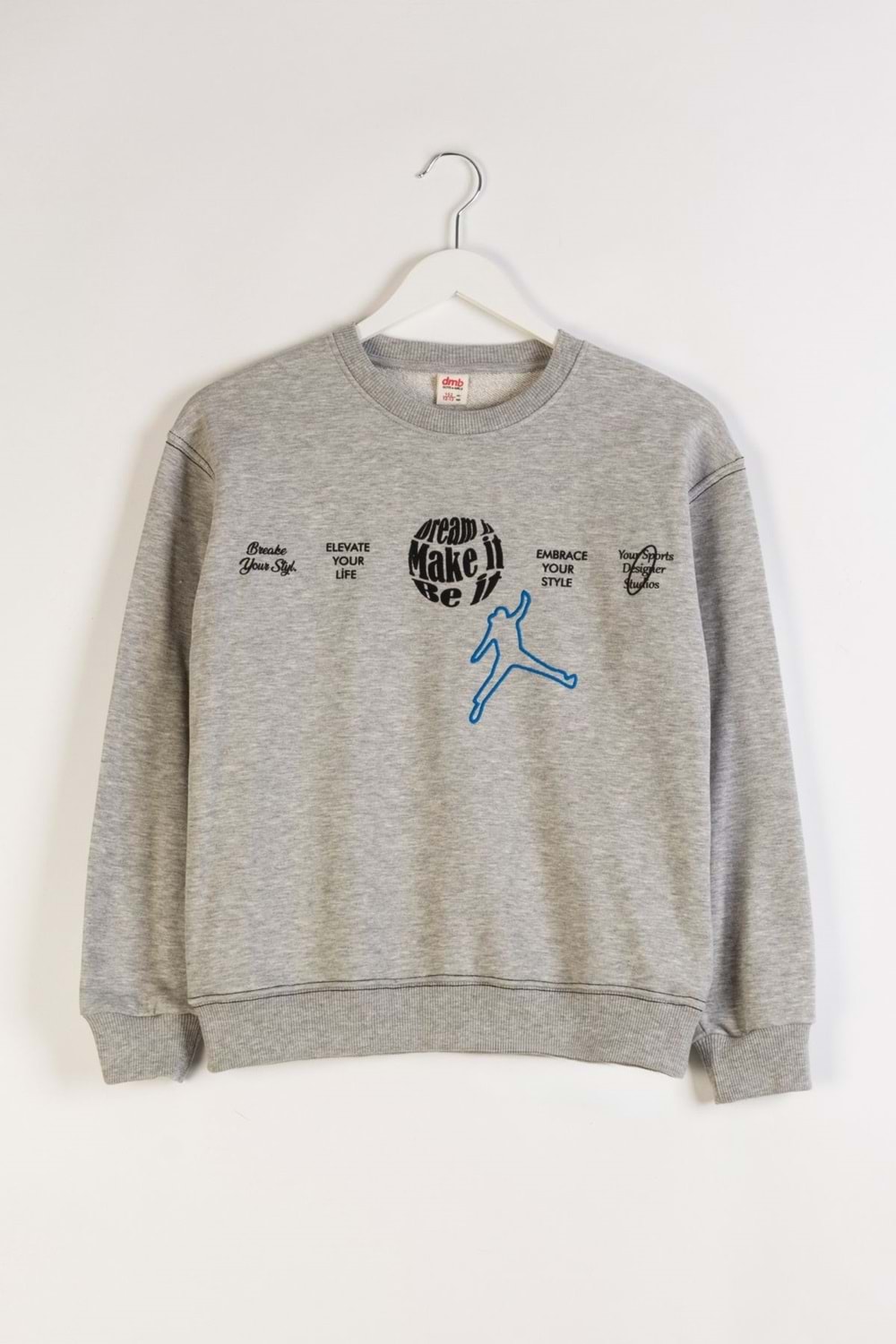 Erkek Çocuk Gri Baskılı Eşofman Takım – Rahat ve Şık Günlük Spor Üst & Alt