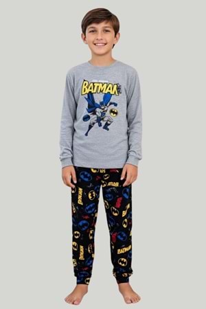 Batman Uzun Kollu Erkek Çocuk Pijama Takımı
