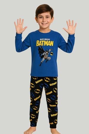 Batman Uzun Kollu Erkek Çocuk Pijama Takımı
