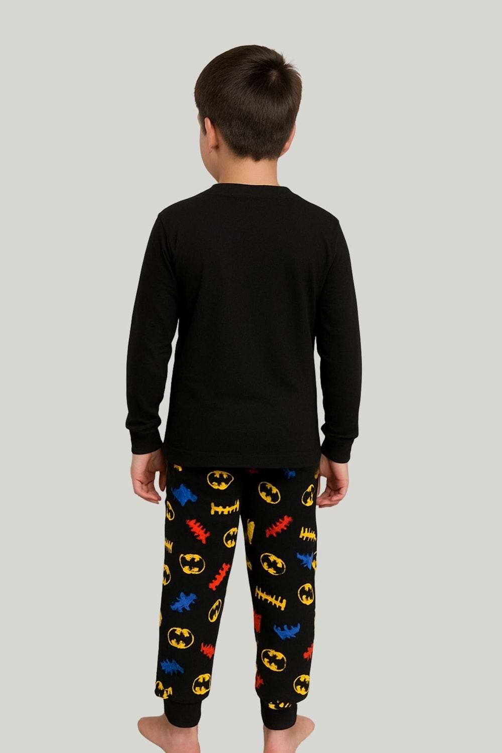 Batman Uzun Kollu Erkek Çocuk Pijama Takımı